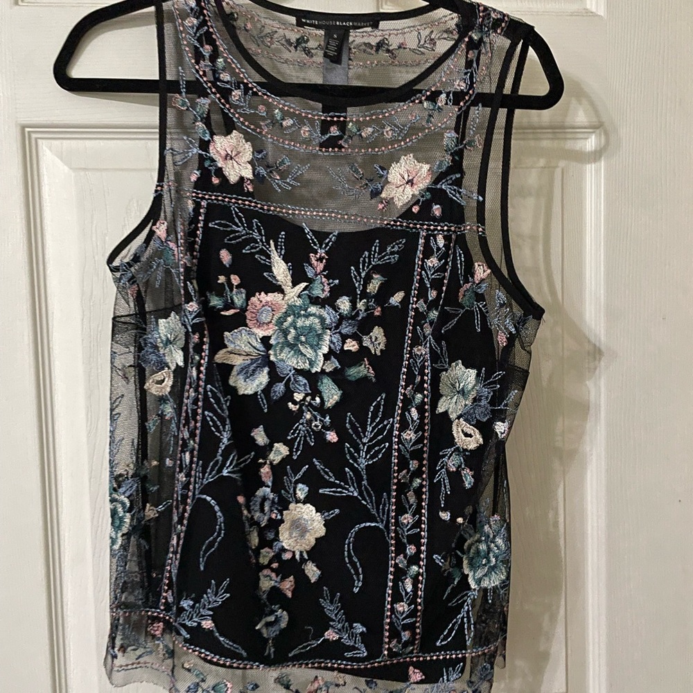 White House Black Market lace blouse